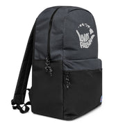 Livin' Aloha Embroidered Champion Backpack Heather Black / Black