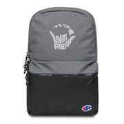 Livin' Aloha Water-Resistant Champion Backpack Black Heather Grey / Black