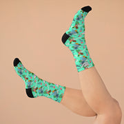 Livin' Aloha Tropical Socks (Teal Pineapple)