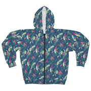 Livin' Aloha Parrot Ukulele Zip Fleece Hoodie