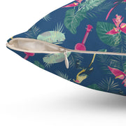 Livin' Aloha Square Pillow (Parrot Ukulele)