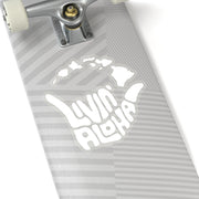 White Car Decal with Islands, stickers - Livin' Aloha