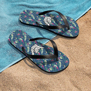 Livin' Aloha Slippahs (Navy Blue Floral)