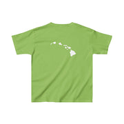 Livin' Aloha Everyday Lime Shirt w/ Islands on Back (Kids) - Livin' Aloha