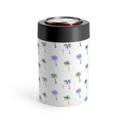 White Floral Can Holder - Livin' Aloha