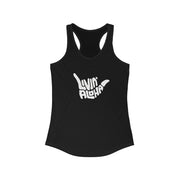 Livin' Aloha Women's Classic Racerback Solid Black Tank - Livin' Aloha