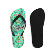 Livin' Aloha Slippahs (Aquamarine Floral)