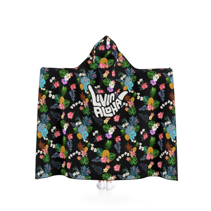 Surf Poncho (Black Pineapple) - Livin&