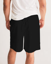 Black Joggers with white logo Men's Running Shorts - Livin' Aloha