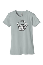 Womens Classic T Shirt (Sky) Livin' Aloha Islands Logo
