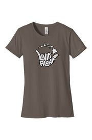 Womens Classic T Shirt (Meteorite) Livin' Aloha Islands Logo