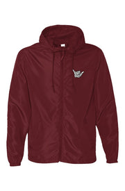 Water Resistant Lightweight Maroon Windbreaker