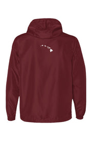 Water Resistant Lightweight Maroon Windbreaker