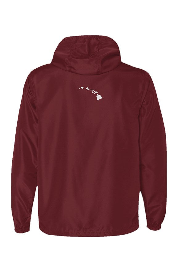 Water Resistant Lightweight Maroon Windbreaker