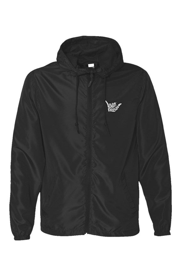 Water Resistant Lightweight Black Windbreaker