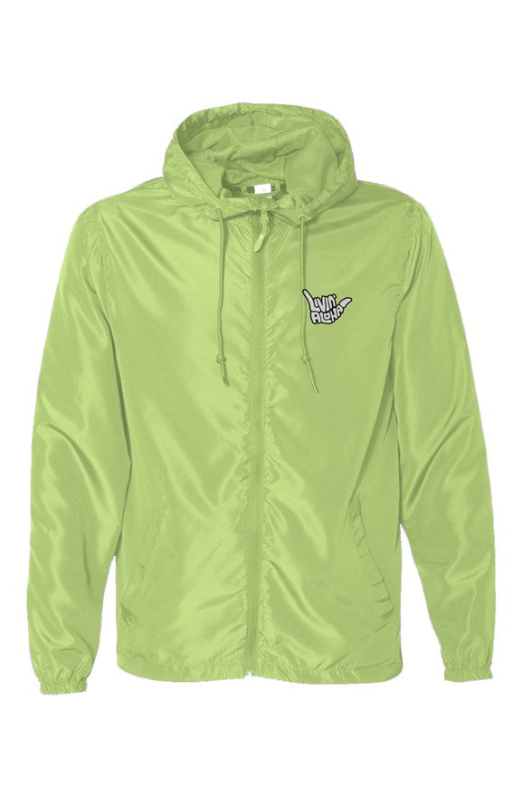 Water Resistant Lightweight Safety Yellow Windbreaker