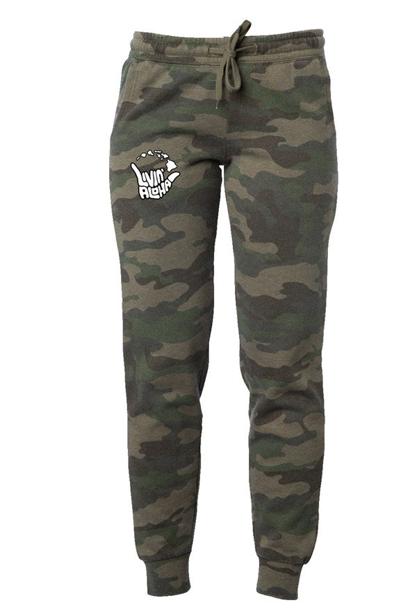 Womens Camo Wash Sweatpants