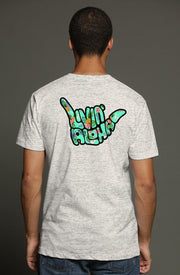 Livin' Aloha Pocket Print Tee (Swiss Coffee White)
