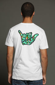 Livin' Aloha Pocket Print Tee (White)