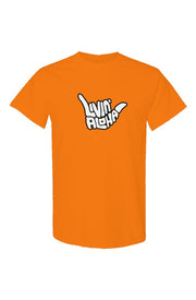 Livin' Aloha Neon T Shirts - Safety Orange 