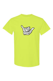 Livin' Aloha Neon T Shirts - Safety Green