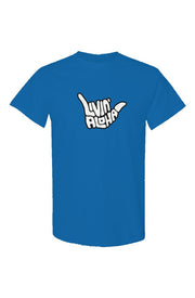 Livin' Aloha Neon T Shirts - Neon Blue