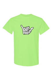 Livin' Aloha Neon T Shirts - Neon Green