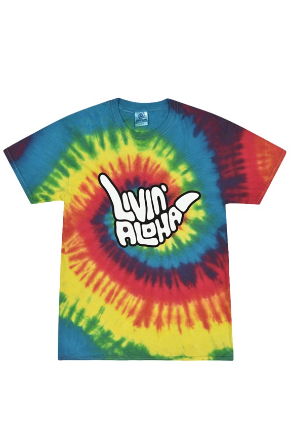 Tie Dye Reactive Rainbow Adult Tee