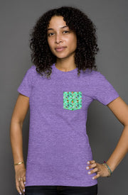 Womens Tri-Blend Pocket Shirt (Purple Triblend)