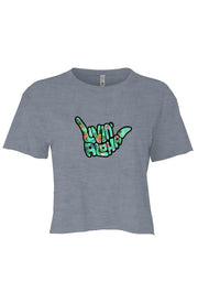 Festival Womens Cali Stonewash Denim Crop