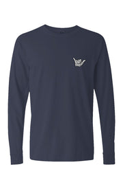 Pigment Dyed Heavyweight Long Sleeve T Shirt (Denim)