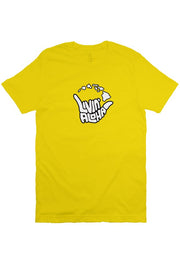 Livin' Aloha Print Logo Tee (Gold Yellow)