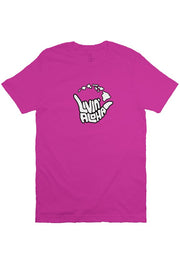 Livin' Aloha Print Logo Tee (Berry Pink)