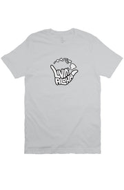 Livin' Aloha Print Logo Tee (Silver)