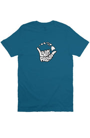 Livin' Aloha Print Logo Tee (Deep Teal)