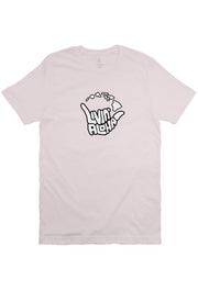 Livin' Aloha Print Logo Tee (Pink)