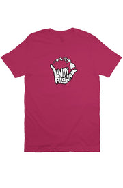 Livin' Aloha Print Logo Tee (Fuschia Pink)