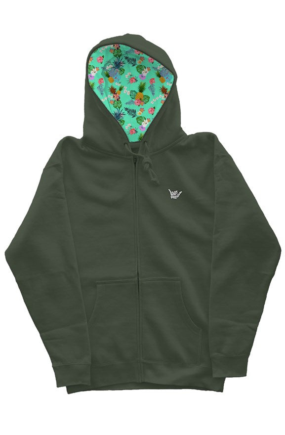 Independent Zip Heavyweight Army Hoodie