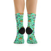 Livin' Aloha Tropical Socks (Teal Pineapple)