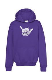 Livin' Aloha Youth Pullover Hoodie (Purple)