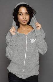 Livin' Aloha Women's Heather Zip Hoodie (Deep Heather)