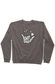 Livin' Aloha Pigment Charcoal Dyed Crew Neck w/ Islands