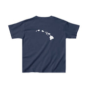 Livin' Aloha Everyday Navy Shirt w/ Islands on Back (Kids) - Livin' Aloha