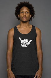 Livin' Aloha Tank Top (Charcoal Black)
