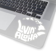 White Car Decal with Islands, stickers - Livin' Aloha