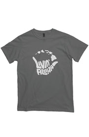 Livin' Aloha Heavyweight Eco Tee (Charcoal)