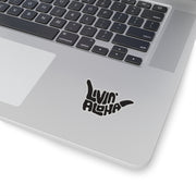Livin' Aloha Kiss-Cut Black Stickers