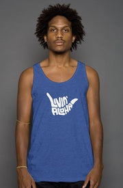 Livin' Aloha Classic True Royal Blue Tri-blend Tank