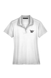 Livin' Aloha Performance Ladies' Plaited Polo (White)