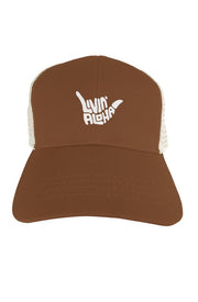 Eco Trucker Organic Recycled Hat Leg Brown Oyster